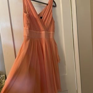 Size 12, peach bridesmaids dress - S.L. Fashions brand